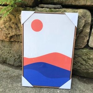 Abstract mountain framed print